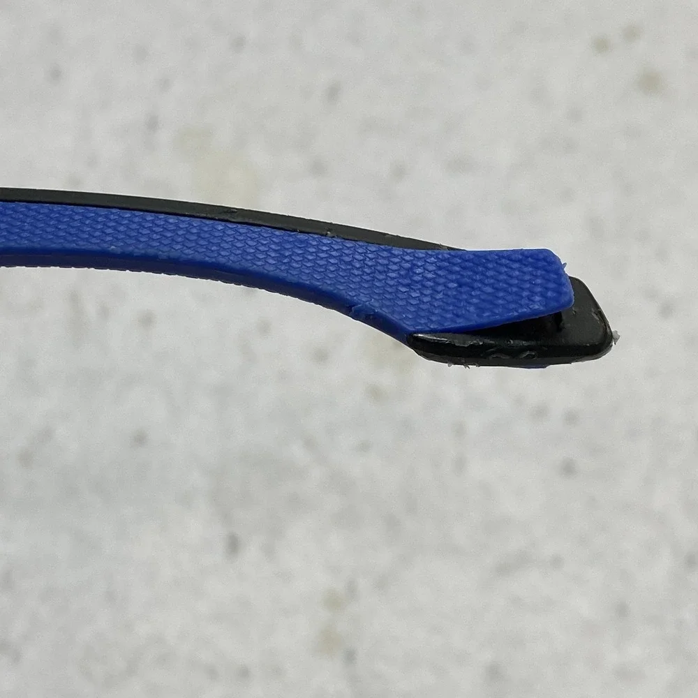 Choppers 8CP943 Biker Sunglasses Black Blue Padded Wrap Moto Goggles